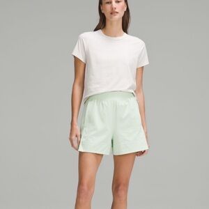 lululemon stretch woven relaxed fit high rise shorts